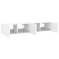 vidaXL TV nástenné skrinky s LED svetlami 2 ks biele 80x35x31 cm
