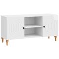 vidaXL TV skrinka Biela s vysokým leskom 102 x 34,5 x 50 cm