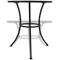 vidaXL Bistro stolík, modro biely 60 cm, mozaikový