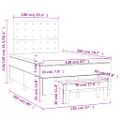 vidaXL Posteľný rám boxspring s matracom čierny 120x200 cm zamat