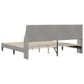 vidaXL Rám postele s čelnou doskou Svetlosivá 180 x 200 cm Zamat