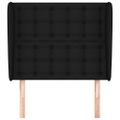 vidaXL Čelo postele so záhybmi čierne 103x23x118/128 cm látka