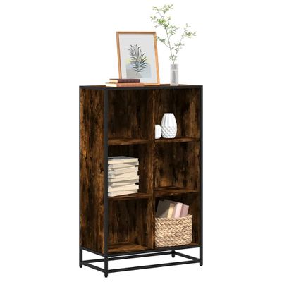 vidaXL Knižnica dymový dub 65,5x33x107,5 cm kompozitné drevo