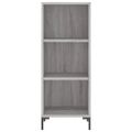 vidaXL Vysoká skrinka sivá sonoma 69,5x32,5x180 cm spracované drevo
