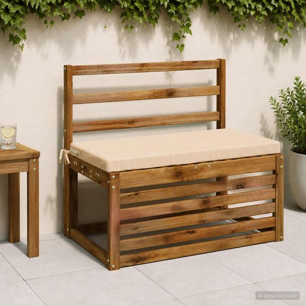 vidaXL Vankúš na lavičku SOEST 100% polyester Krémová 60 x 40 x 5 cm