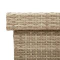 vidaXL záhradný úložný box s kolieskami Béžová 160x55x75 cm Poly ratan