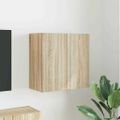 vidaXL TV nástenná skriňa Nástenný Sonoma dub 59,5 x 31 x 60 cm