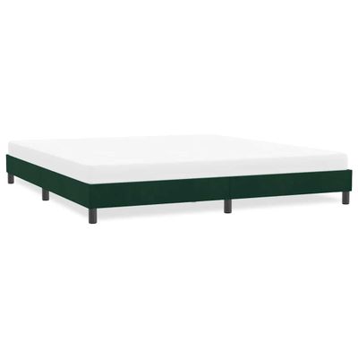 vidaXL Rám postele bez matraca Tmavo zelená 180x220 cm Zamat