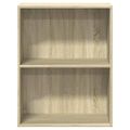 vidaXL Knižnica s 2 policami, dub sonoma 60x30x76,5 cm, drevotrieska