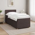 vidaXL Posteľ boxspring s matracom Tmavohnedá 80 x 200 cm Látka