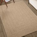 vidaXL Koberec ZIZUR 240x240 cm jutový vzhľad interiér a exteriér