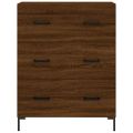 vidaXL Vysoká skrinka hnedý dub 69,5x34x180 cm spracované drevo