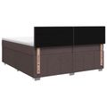 vidaXL Posteľ boxspring s matracom Tmavohnedá 200 x 200 cm Látka