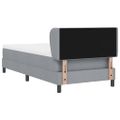 vidaXL Posteľ s pružinovým rámom Svetlosivá 100 x 200 cm látka
