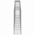 vidaXL Oblúkové gabiónové koše 9ks 400x30x100/120cm pozinkované železo