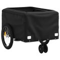 vidaXL Vozík za bicykel, čierny 30 kg, železo