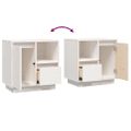 vidaXL Nočné stolíky 2 ks biele 50x34x50 cm borovicový masív