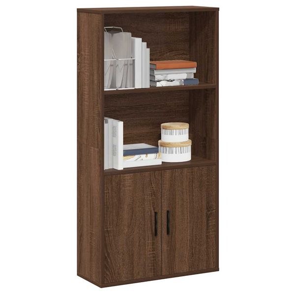 vidaXL Knižnica hnedý dub 60x24x120 cm kompozitné drevo