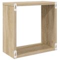 vidaXL Nástenné police 6 ks dub sonoma 30x15x30 cm