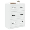 vidaXL Zásuvkový kabinet Biela 66 x 34,5 x 87 cm Kompozitné drevo