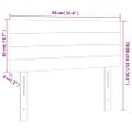 vidaXL Čelo postele s LED zelené 90x5x78/88 cm látka