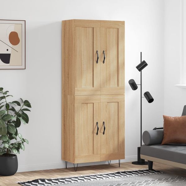 vidaXL Vysoká skrinka dub sonoma 69,5x34x180 cm spracované drevo