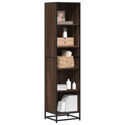 vidaXL skrinka na knihy Hnedý dub 40x35x170,5 cm Drevo