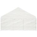 vidaXL Altánok so strechou, biely 6,69x5,88x3,75 m, polyetylén