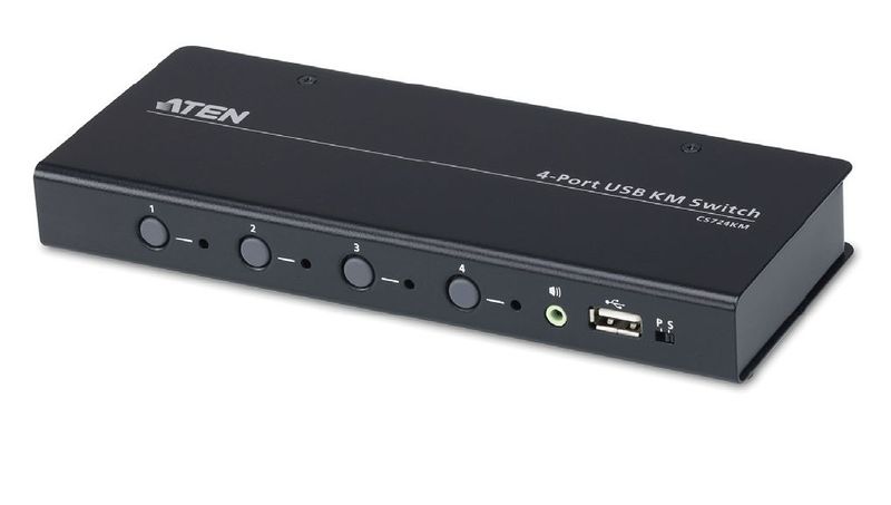 ATEN 4-port KM USB, audio, iba klávesnica a myš