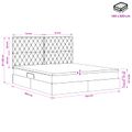 vidaXL Postel s úložným prostorem a matrací Tmavomodrá 140 x 200 cm