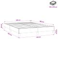 vidaXL Posteľ bez matraca tmavomodrá 140x190 cm zamat