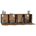 vidaXL Nástenné skrinky 2 ks hnedý dub 60x36,5x35 cm spracované drevo