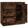 vidaXL Komoda dymový dub 70x35,5x67,5 cm spracované drevo