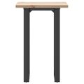 vidaXL Jedálenský stolík v tvare O 50x50x75,5 cm borovica a oceľ