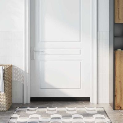 vidaXL Samolepiace tesnenia dverí s kefou 12 pcs Strieborná 100 cm