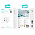 BWOO CDA156 PD wall charger 1x USB-C 1v USB 20W white