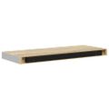 vidaXL Plávajúce nástenné police 4ks dubové a biele 60x23,5x3,8 cm MDF
