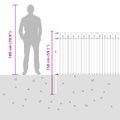 vidaXL Plot s hrotmi BAARLO 200 x 150 cm Čierna