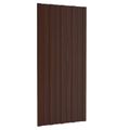 vidaXL Strešný panel 12 ks Hnedá 100 x 45 cm Pozinkovaná oceľ
