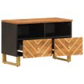 vidaXL TV skrinka hnedo-čierna 70x33,5x46 cm masívne mango