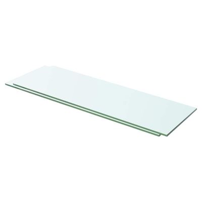 vidaXL Poličky 2 ks panel z priehľadného skla 60x15 cm
