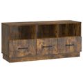 vidaXL TV skrinka Dymový dub 102 x 34,5 x 47 cm Kompozitné drevo
