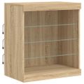 vidaXL Komoda s LED svetlami dub sonoma 60,5x37x67 cm