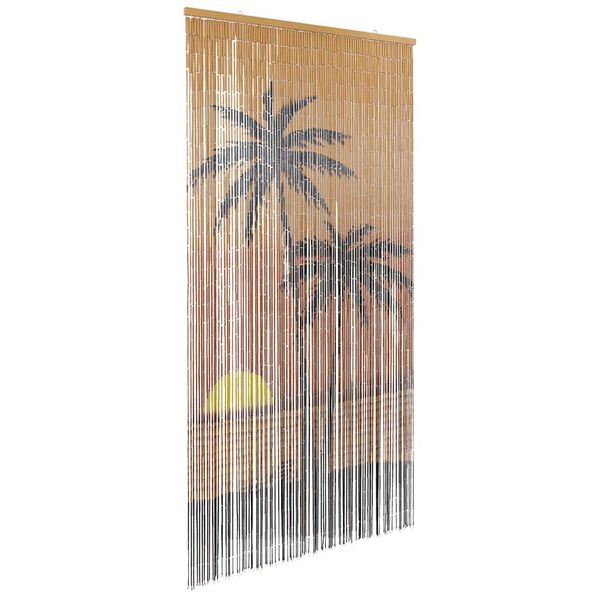 vidaXL Záves proti hmyzu s potlačou palmy 100x220 cm bambus