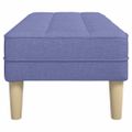 vidaXL lavička s vankúšom Modrá džínovina 113 x 57 x 39 cm látka