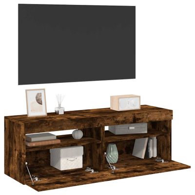 vidaXL TV skrinky 2 ks s LED, tmavý dub 60x35x40 cm