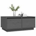 vidaXL Konferenčný stolík sivý 80x50x35 cm borovicový masív