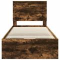 vidaXL Rám postele Dymová dub 90 x 190 cm Inžinierske drevo