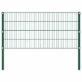 vidaXL Plotový panel so stĺpikmi, železný 176,5x80 cm, zelený