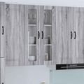 vidaXL Nástenný sklenený kabinet LUCCA Sivá sonoma 60 x 31 x 100 cm